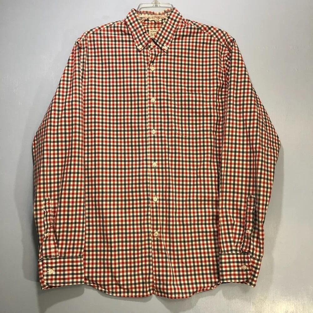 J. Crew Gingham Plaid Button Down Long Sleeve Shirt